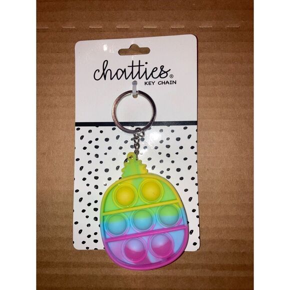 ☀️3/$12☀️ Chatties | Pineapple Fidget Key Chain - Picture 1 of 5